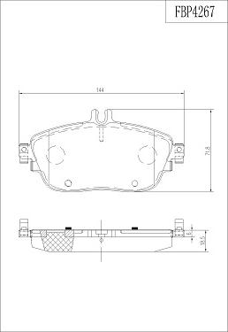 FI.BA FBP4267 - Brake Pad Set, disc brake autospares.lv