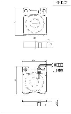 FI.BA FBP4202 - Brake Pad Set, disc brake autospares.lv