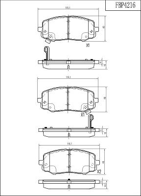 FI.BA FBP4216 - Brake Pad Set, disc brake autospares.lv