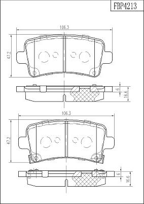 FI.BA FBP4213 - Brake Pad Set, disc brake autospares.lv