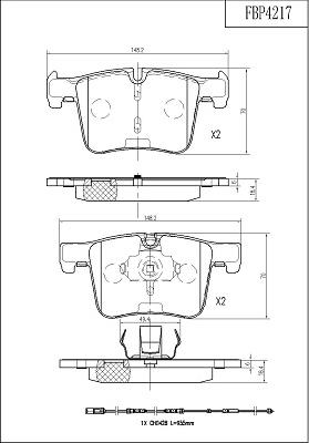 FI.BA FBP4217 - Brake Pad Set, disc brake autospares.lv