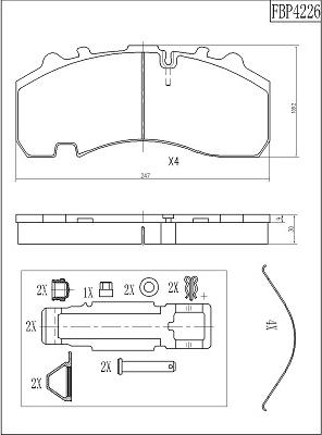 Roadhouse 21554.80 - Brake Pad Set, disc brake autospares.lv