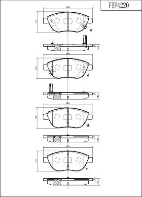 FI.BA FBP4220 - Brake Pad Set, disc brake autospares.lv