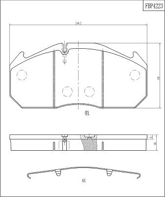 FI.BA FBP4223 - Brake Pad Set, disc brake autospares.lv