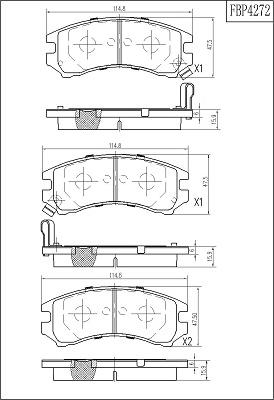 FI.BA FBP4272 - Brake Pad Set, disc brake autospares.lv