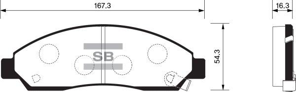 FI.BA FBP1408 - Brake Pad Set, disc brake autospares.lv