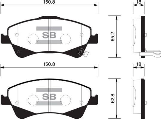 FI.BA FBP1580 - Brake Pad Set, disc brake autospares.lv