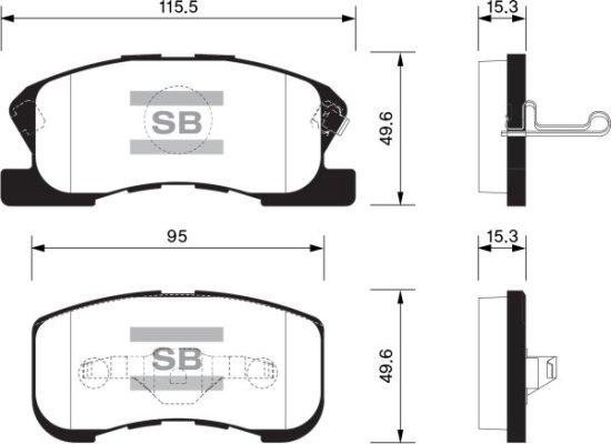 FI.BA FBP1610 - Brake Pad Set, disc brake autospares.lv