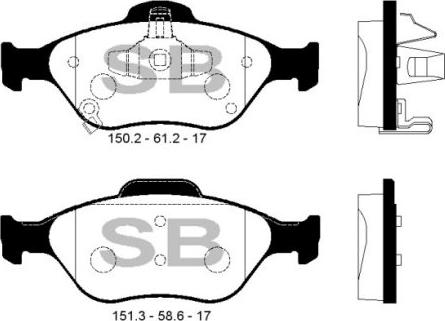 FI.BA FBP1631 - Brake Pad Set, disc brake autospares.lv