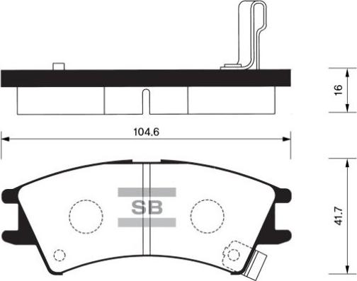 HITEC H 1031 - Brake Pad Set, disc brake autospares.lv