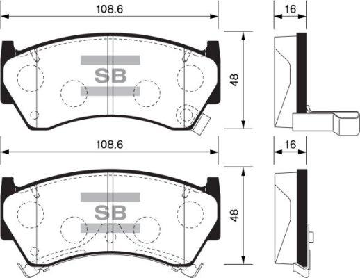 FI.BA FBP1122 - Brake Pad Set, disc brake autospares.lv