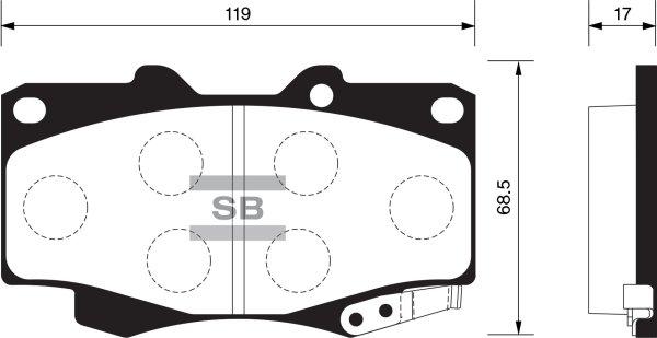 FI.BA FBP1375 - Brake Pad Set, disc brake autospares.lv