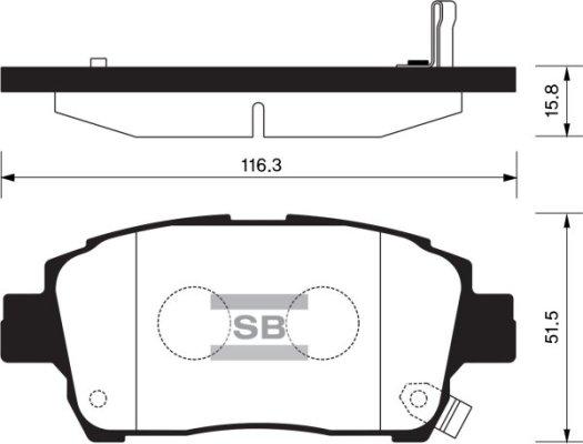 FI.BA FBP1244 - Brake Pad Set, disc brake autospares.lv