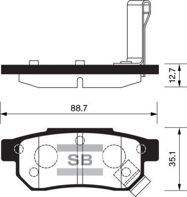 Advics AD0564 - Brake Pad Set, disc brake autospares.lv