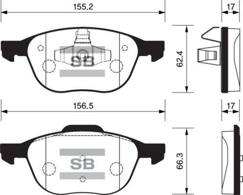 FI.BA FBP1260 - Brake Pad Set, disc brake autospares.lv