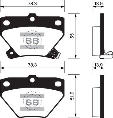 FI.BA FBP2044 - Brake Pad Set, disc brake autospares.lv