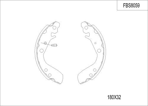 FI.BA FBS8059 - Brake Shoe Set autospares.lv