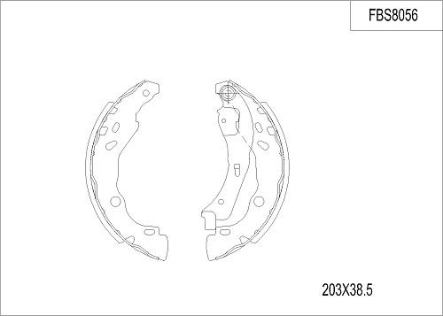 FI.BA FBS8056 - Brake Shoe Set autospares.lv