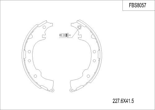 FI.BA FBS8057 - Brake Shoe Set autospares.lv