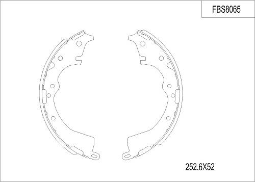 FI.BA FBS8065 - Brake Shoe Set autospares.lv