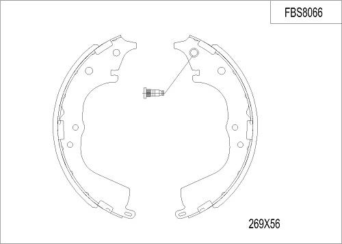 FI.BA FBS8066 - Brake Shoe Set autospares.lv