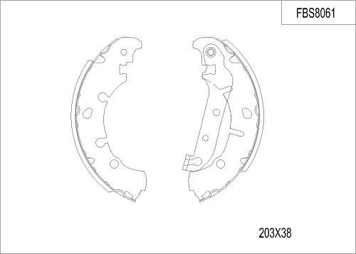 FI.BA FBS8061 - Brake Shoe Set autospares.lv