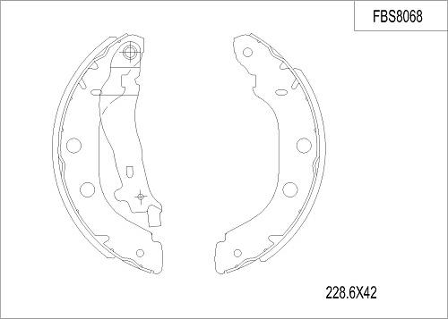 FI.BA FBS8068 - Brake Shoe Set autospares.lv