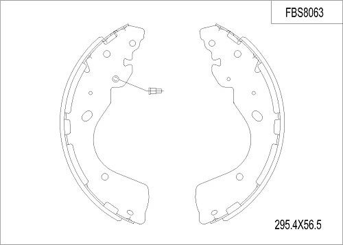 FI.BA FBS8063 - Brake Shoe Set autospares.lv