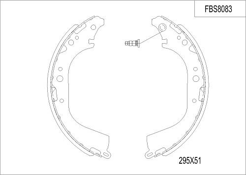 FI.BA FBS8083 - Brake Shoe Set autospares.lv