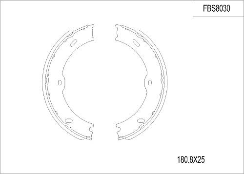 FI.BA FBS8030 - Brake Shoe Set autospares.lv