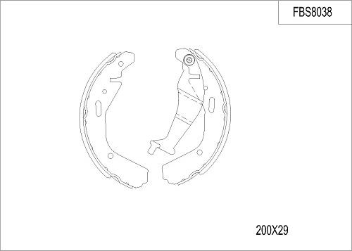 FI.BA FBS8038 - Brake Shoe Set autospares.lv