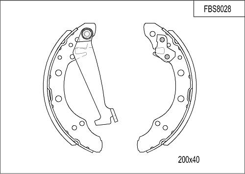 FI.BA FBS8028 - Brake Shoe Set autospares.lv