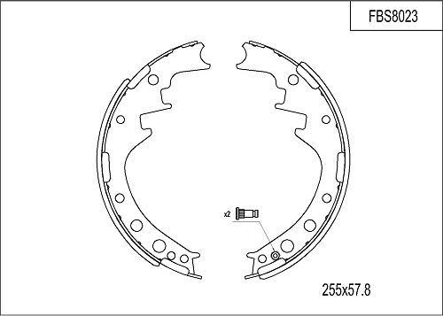 FI.BA FBS8023 - Brake Shoe Set autospares.lv