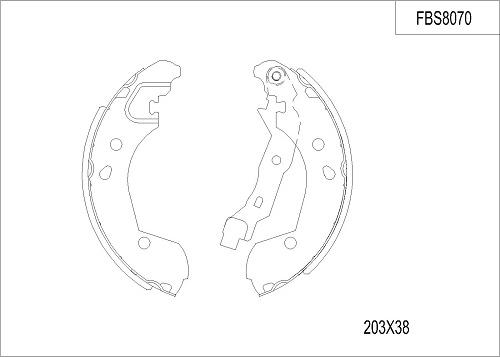 FI.BA FBS8070 - Brake Shoe Set autospares.lv