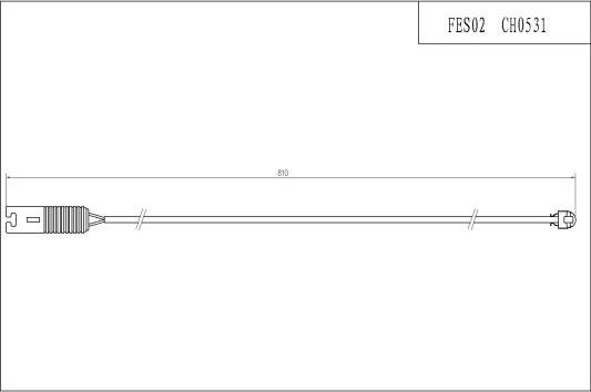 FI.BA FES02 - Warning Contact, brake pad wear autospares.lv