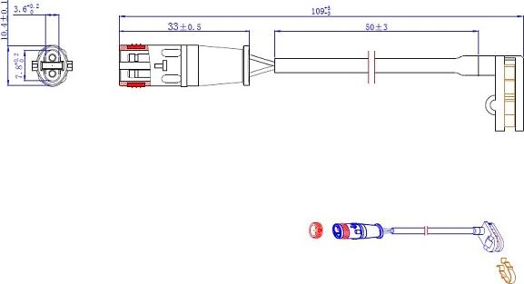 FI.BA FES16 - Warning Contact, brake pad wear autospares.lv