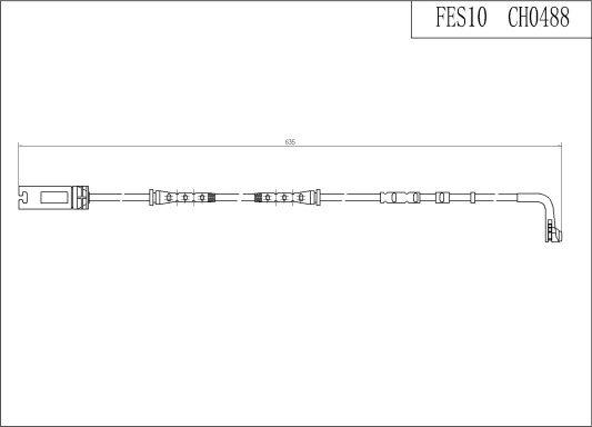 FI.BA FES10 - Warning Contact, brake pad wear autospares.lv