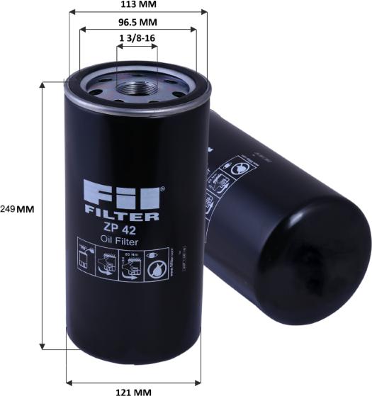 FIL Filter ZP 42 - Oil Filter autospares.lv
