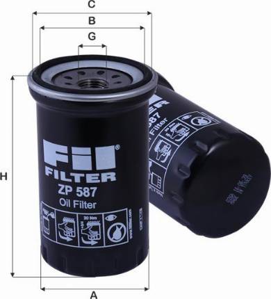 FIL Filter ZP 587 - Oil Filter autospares.lv