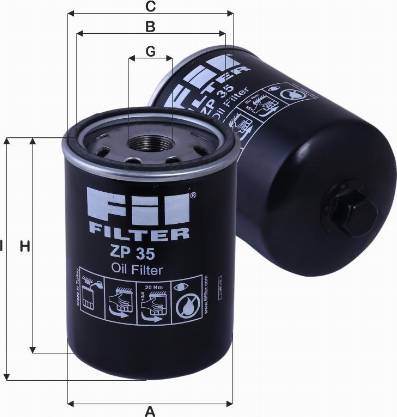 FIL Filter ZP 35 - Oil Filter autospares.lv