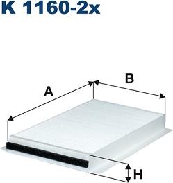 Filtron K1160-2x - Filter, interior air autospares.lv