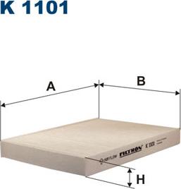 Filtron K1101 - Filter, interior air autospares.lv