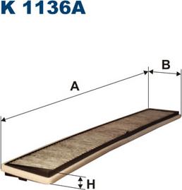 Filtron K1136A - Filter, interior air autospares.lv