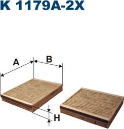 Filtron K1179A-2x - Filter, interior air autospares.lv