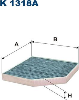 Filtron K1318A - Filter, interior air autospares.lv