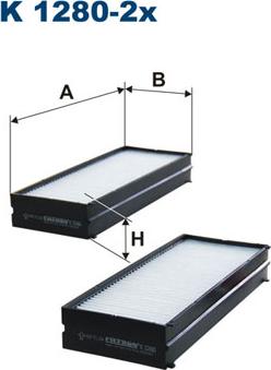 Filtron K1280-2x - Filter, interior air autospares.lv