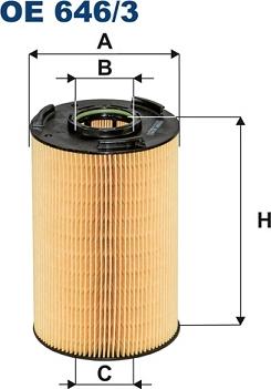 Filtron OE 646/3 - Oil Filter autospares.lv