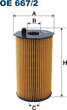 Filtron OE667/2 - Oil Filter autospares.lv