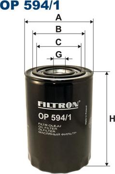 Filtron OP594/1 - Oil Filter autospares.lv