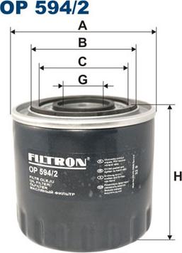 Filtron OP594/2 - Oil Filter autospares.lv